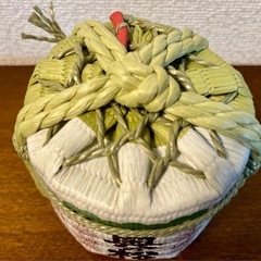 ミニ菰被り酒樽(インテリア置物、飾り用)の画像