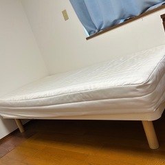 【急募】無印良品　シングルベッド　スチールマット フレイムとマットレスのセット　単品もOKの画像