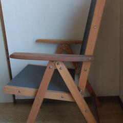 折りたたみ木製チェアー2脚セットの画像