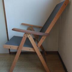 折りたたみ木製チェアー2脚セットの画像