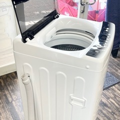 【中古品】Haier ハイアール 全自動洗濯機 2023年製 4.5kg ホワイト 生活家電の画像