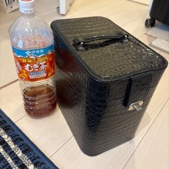 メイクボックス化粧BOXブラッククロコダイル   ニトリの画像
