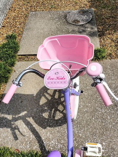 直接引渡し】 ブリジストン エコキッズ 幼児用自転車 紫×ピンク
