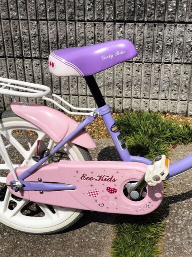 直接引渡し】 ブリジストン エコキッズ 幼児用自転車 紫×ピンク