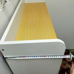 折りたたみ デスク コンパクト / ホワイト ナチュラル の画像