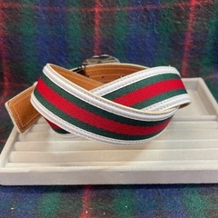 Gucci グッチ　GGロゴバックル レザーベルト　 シルバー金具 バックル GUCCI グッチ ベルト レザー レザーベルト　の画像