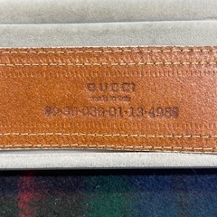 Gucci グッチ　GGロゴバックル レザーベルト　 シルバー金具 バックル GUCCI グッチ ベルト レザー レザーベルト　の画像