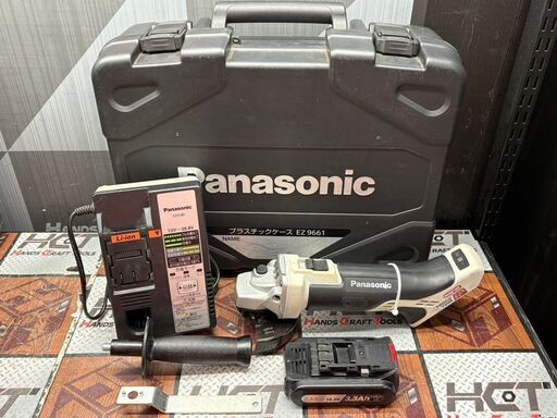 【中古】パナソニック Panasonic EZ46A1 充電ディスクグラインダー バッテリ×1・充電器付き【ハンズクラフト佐賀】