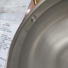 銅鍋  両手鍋  ガラス蓋  なべ  調理器具の画像