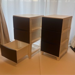 3段ボックス 収納ケース ×2個の画像