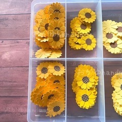【きいろ系】クラフトパンチ　きいろのお花　100枚　アルバム　夏　ひまわりの画像