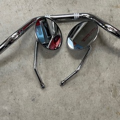 美品‼️スズキGN125純正ハンドルとミラー‼️とオマケ(パーツ）類‼️の画像