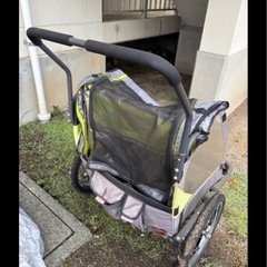 2人乗りサイクルトレーラー　自転車後付けの画像