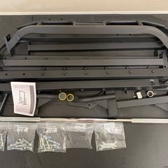 宅トレ　筋トレ器具【ハーフラック、ベンチ台、バーベルセット、ダンベル、自転車、マット】の画像