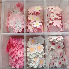【ピンク系】クラフトパンチ　桜　100枚　アルバム　ペーパークラフト　入園　入学の画像