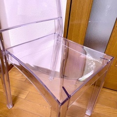 スタッキングクリアチェア3脚セットの画像