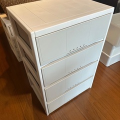 ４段＆３段収納ボックスの画像