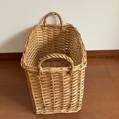 ナチュラル　カゴ　収納カゴ　収納ケース　新聞ラック　収納の画像