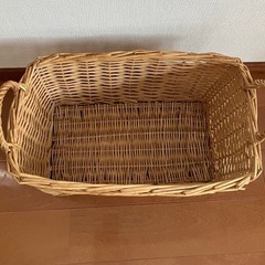 ナチュラル　カゴ　収納カゴ　収納ケース　新聞ラック　収納の画像