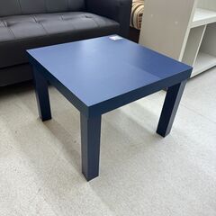 店頭引き渡し 中古 ミニテーブル ローテーブル 机 青 家具の画像