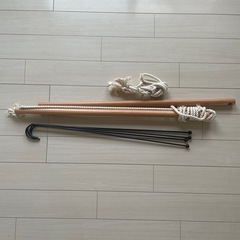 クローゼット 木製追加ポール 2セットの画像