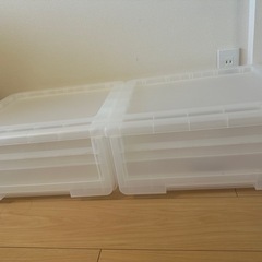 カバゾコ45クリア　2個セット　衣装ケースの画像