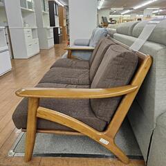 ジモティー見た！で5％OFF！【3人掛けソファ】木製フレームの画像