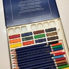 FABER CASTELL 水彩色鉛筆・固形絵の具24色の画像