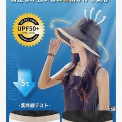 つば広UVカットハットの画像