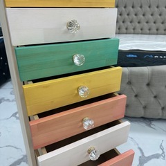 美品✨A4が収納できる引き出し🌸クリスタルデザイン取っ手✨の画像