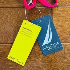 新品 Nautica ストライプ フリル 女の子 セパレート水着 双子 8歳の画像