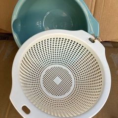 【取引終了】ザル青　20㎝の画像