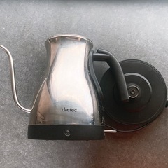 dretec(ドリテック) 電気ケトル ステンレス コーヒー ドリップ ポット 細口 1.0L PO-350SV(シルバー)の画像