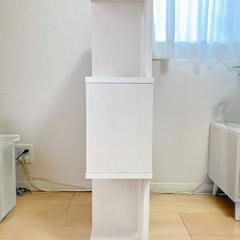 【7月末まで】値下げ 美品 ビーカンパニー ディスプレイラック 3段 白 木製 おしゃれの画像