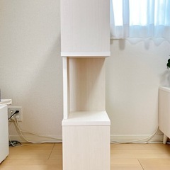 【7月末まで】値下げ 美品 ビーカンパニー ディスプレイラック 3段 白 木製 おしゃれの画像