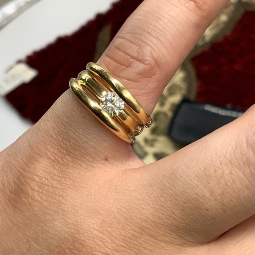 K18 ダイヤリング　8.7g 約10.5号　 0.52ct