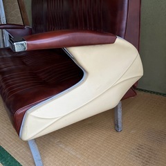 【7/31まで！超美品！！】激シブ！！！3人がけベンチソファの画像
