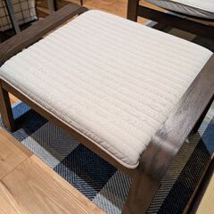 【7/22まで値下げ中】IKEA　ポエング2脚+オットマン1脚の3点セットの画像