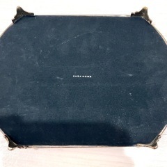 ZARA HOME アンティーク　ミラートレイ　ザラホーム　おぼん　クラシック　インテリア小物　置物　オブジェ　脚付きトレーの画像