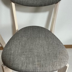 【LOWYA】円形木製ダイニングテーブルと椅子3脚セットの画像