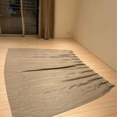 ④　70%オフ　ニトリ　カーテン　ベージュ　1.5倍ひだ　遮光　防炎　洗濯可能の画像