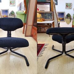 HAG balans 5064 黒 バランスチェア◆幅48㎝×奥行58㎝×高さ48㎝ (高さ調整式)◆買取帝国 朝霞店 配達可能の画像