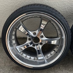 ①VS-KF風　メッキホイール　114.3　 5穴　18インチ　9j+38  2本　の画像