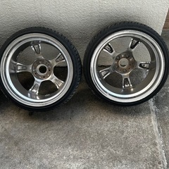 ②VS-KF風　メッキホイール　114.3  5穴　18インチ　9j+38  2本の画像