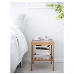 IKEA(イケア)　NESNA ネスナ サイドテーブル, 竹, 36x35 cmの画像