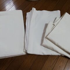 シーツ　綿100％　昭和レトロ　糊仕上げ　3枚　使い捨てにの画像