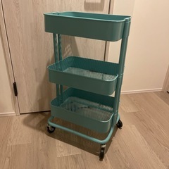 キャスター付きラック　ミントグリーン　IKEAの画像