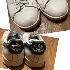 白 スタンスミス 傷やハゲありの画像