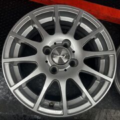 阿部商会 LA STRADA 社外ホイール 14インチ 4本 5.5J4HPCD100+42 ヴィッツ アクア等　(SHG009)の画像