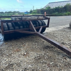 鎮圧ローラー タイヤローラー 作業幅 約1650mmトラクター　...